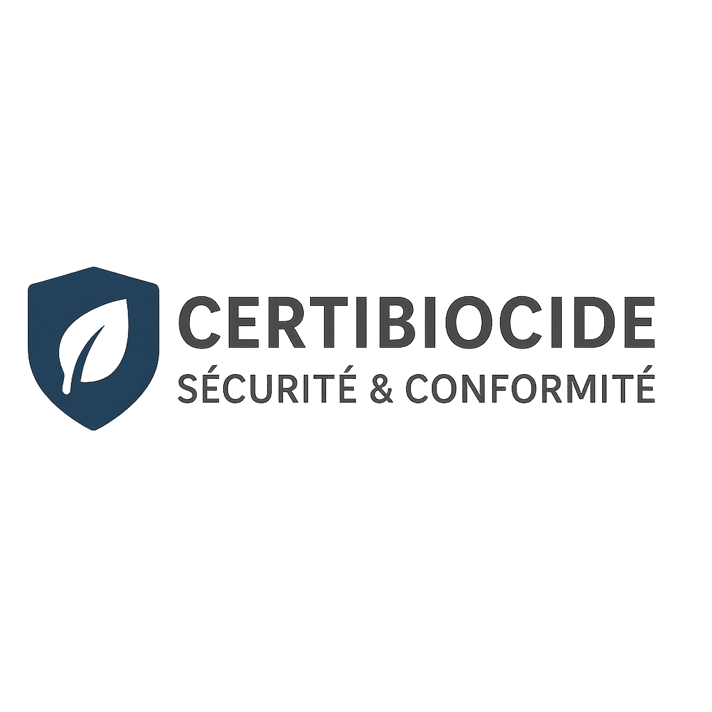 Badge officiel Certibiocide – Sécurité et conformité